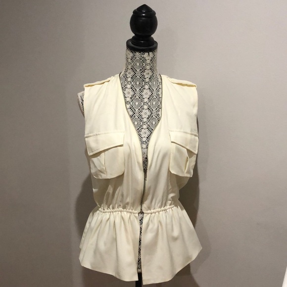 Peplum Bottom Pocket Vest - Picture 2 of 5